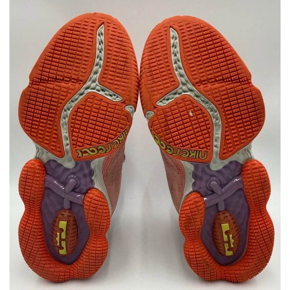 NIKE Lebron XIX Low Men's Size 12.5 Peach / Orange / Lavender / Neon DQ8344-600